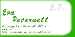 eva peternell business card